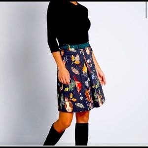 NWT black animal print skirt from ModCloth